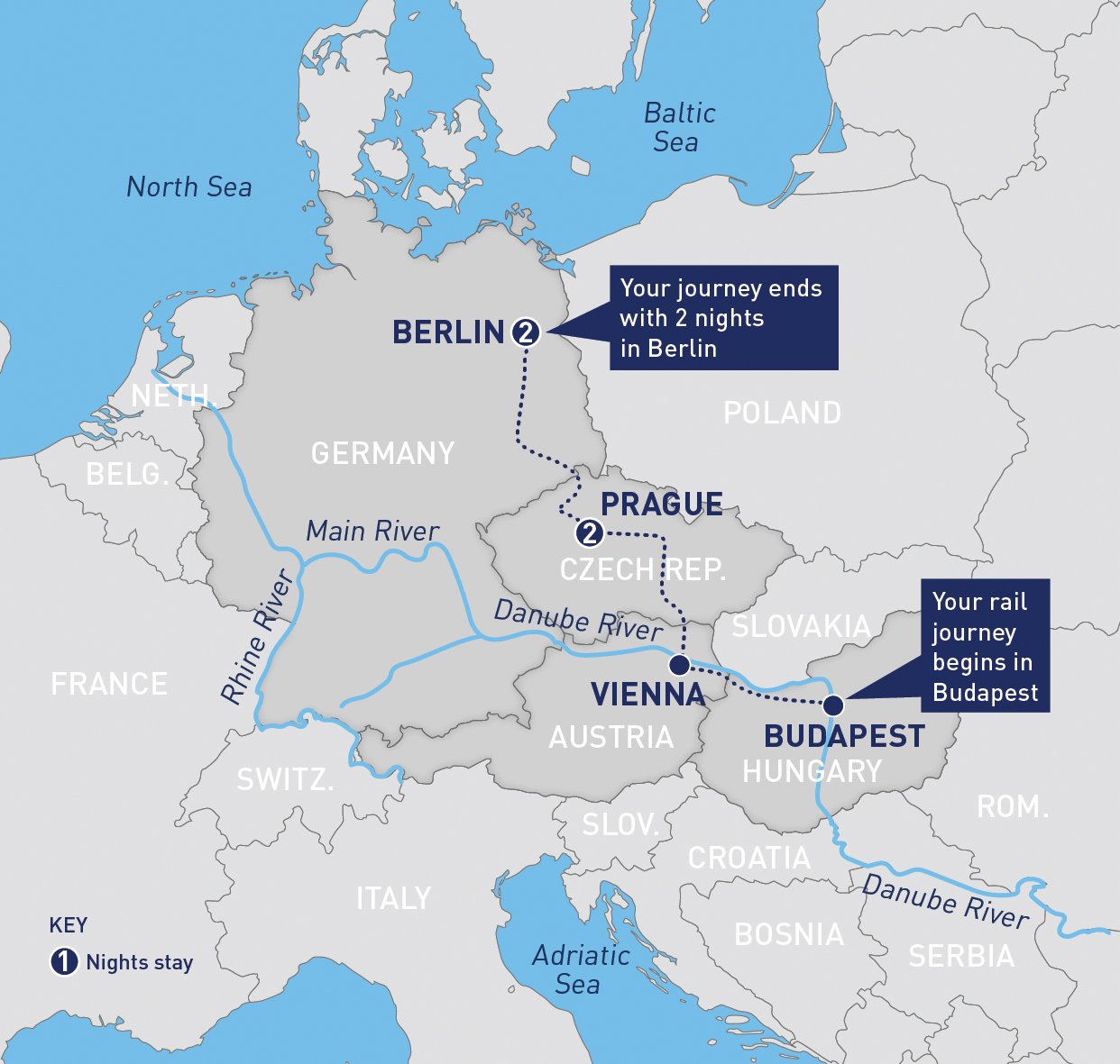 Prague and Berlin from Budapest Railbookers