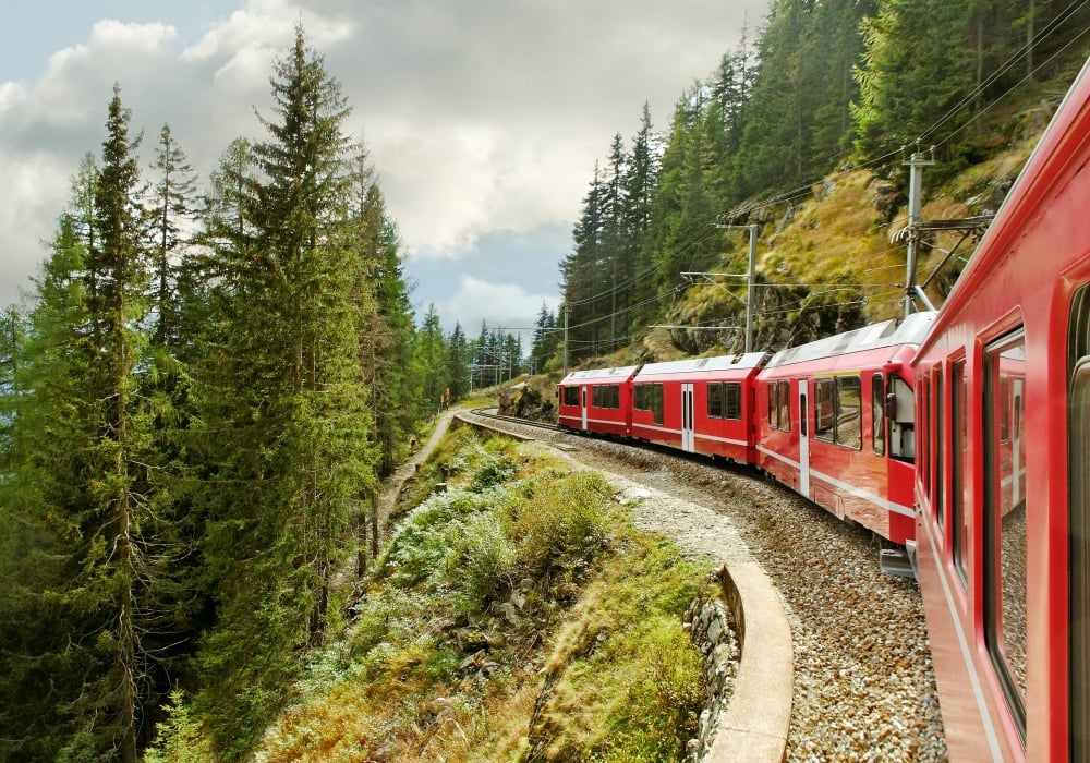 greenery around bernina express