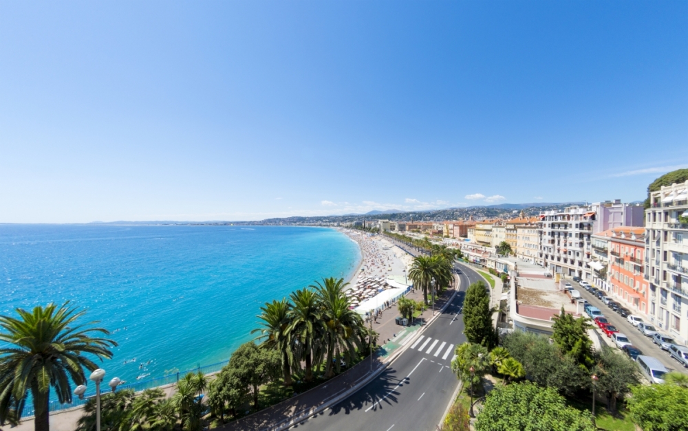 The Promenade des Anglais in Nice, France