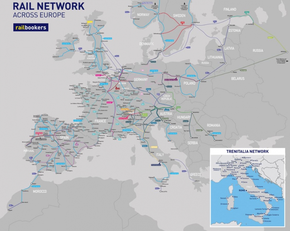 Trenitalia Railway Map